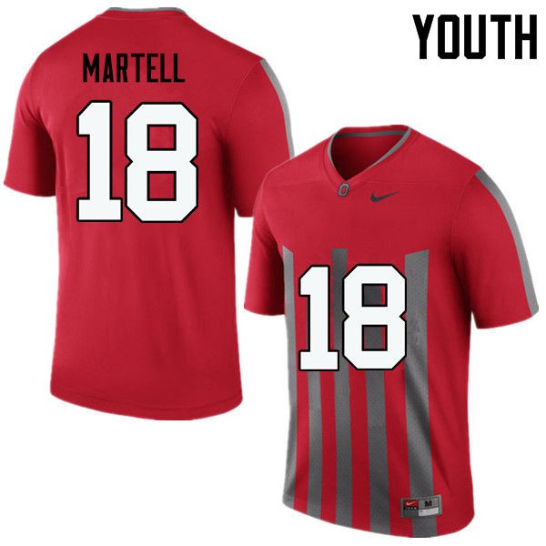 Ohio State Buckeyes #18 Tate Martell Youth Stitched Jersey Throwback